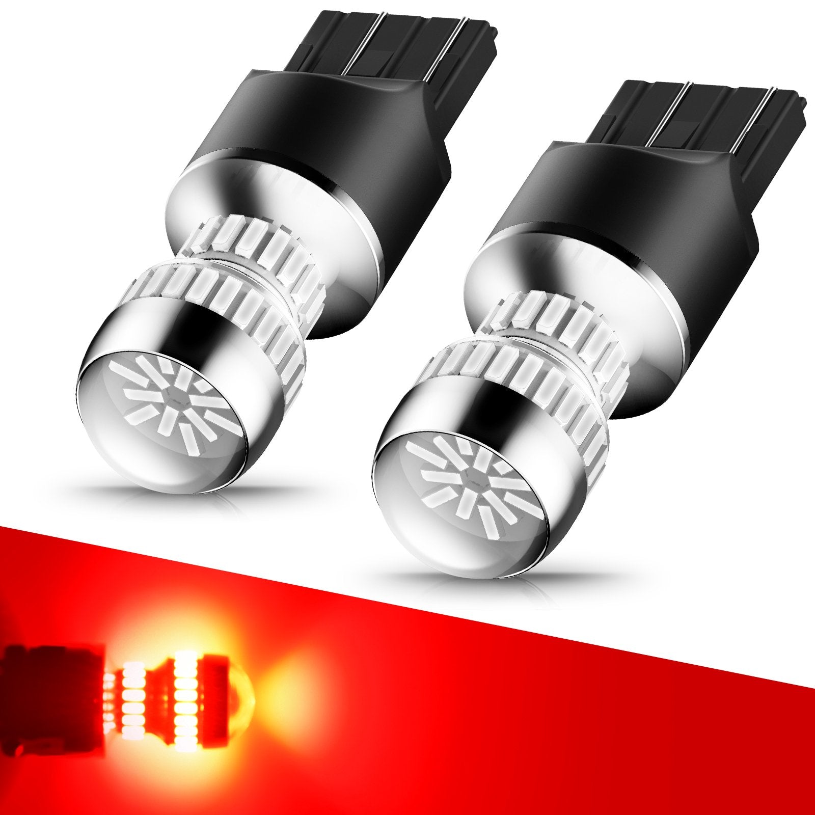 AUXITO 7443 7440 LED Bulb Red - Super Bright T20 7441 7444R LED Light Bulbs for Car Brake Tail Lights, Turn Signal, Reverse Lights - Perfect for Ford, Chevy, Toyota, Honda Vehicles