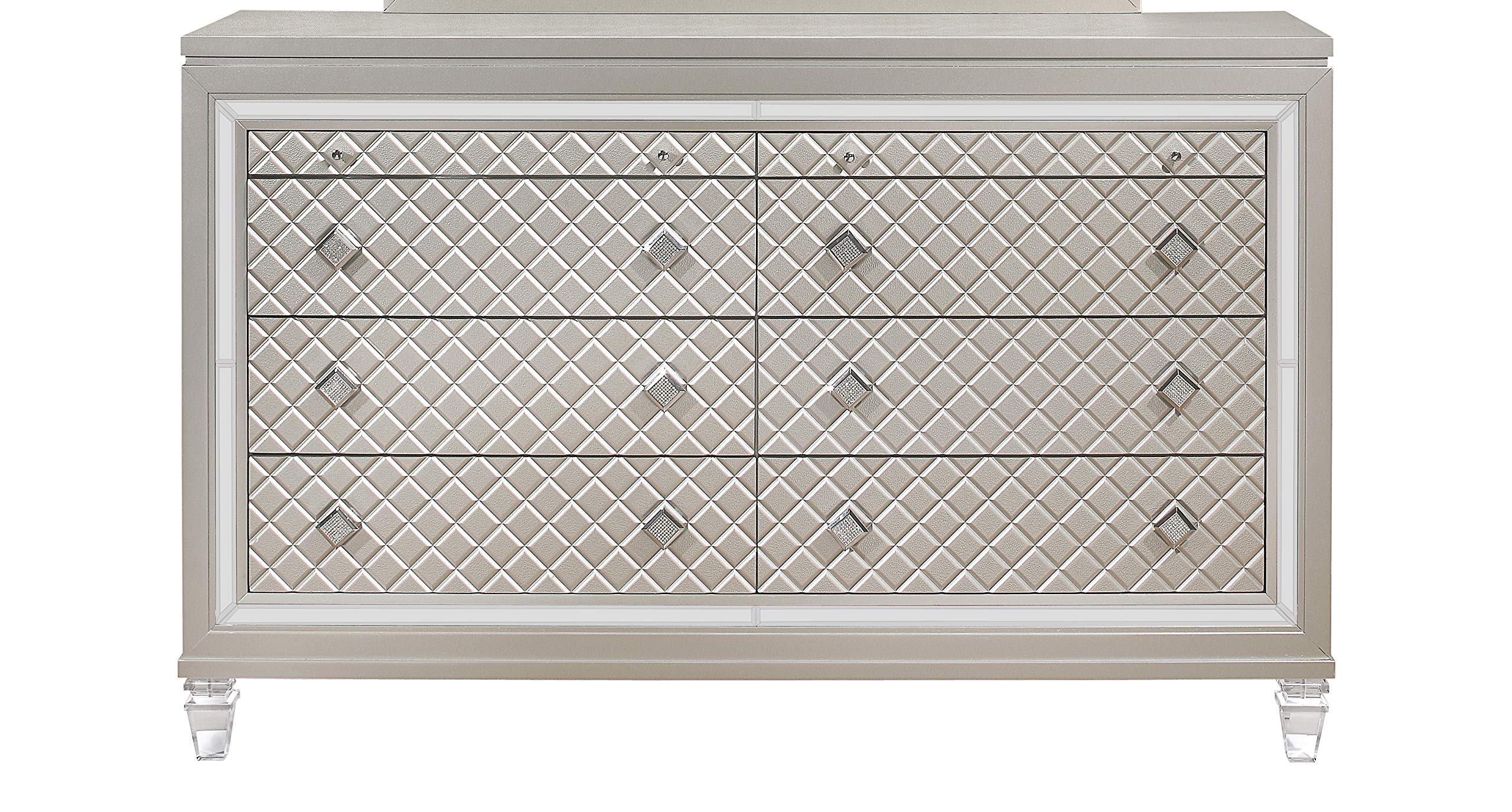 Global Furniture USA Champagne Paris Dresser - Elegant 6-Drawer Dresser for Bedroom & Living Room Storage | Perfect for Home Decor & Organization