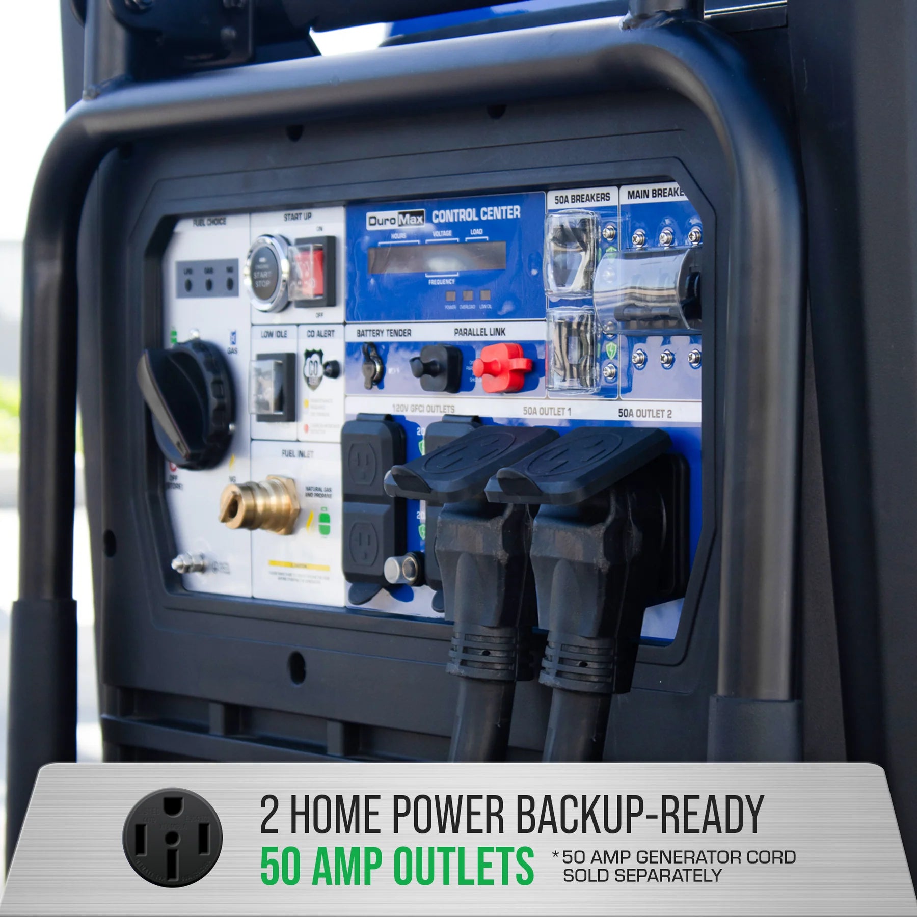 DuroMax XP16000iHT 13000W/16000W Tri Fuel Portable Generator - Gasoline, Propane & Natural Gas - Electric Start with CO Alert - Quiet Inverter Technology - Perfect for Home Backup, Camping & Emergency Power