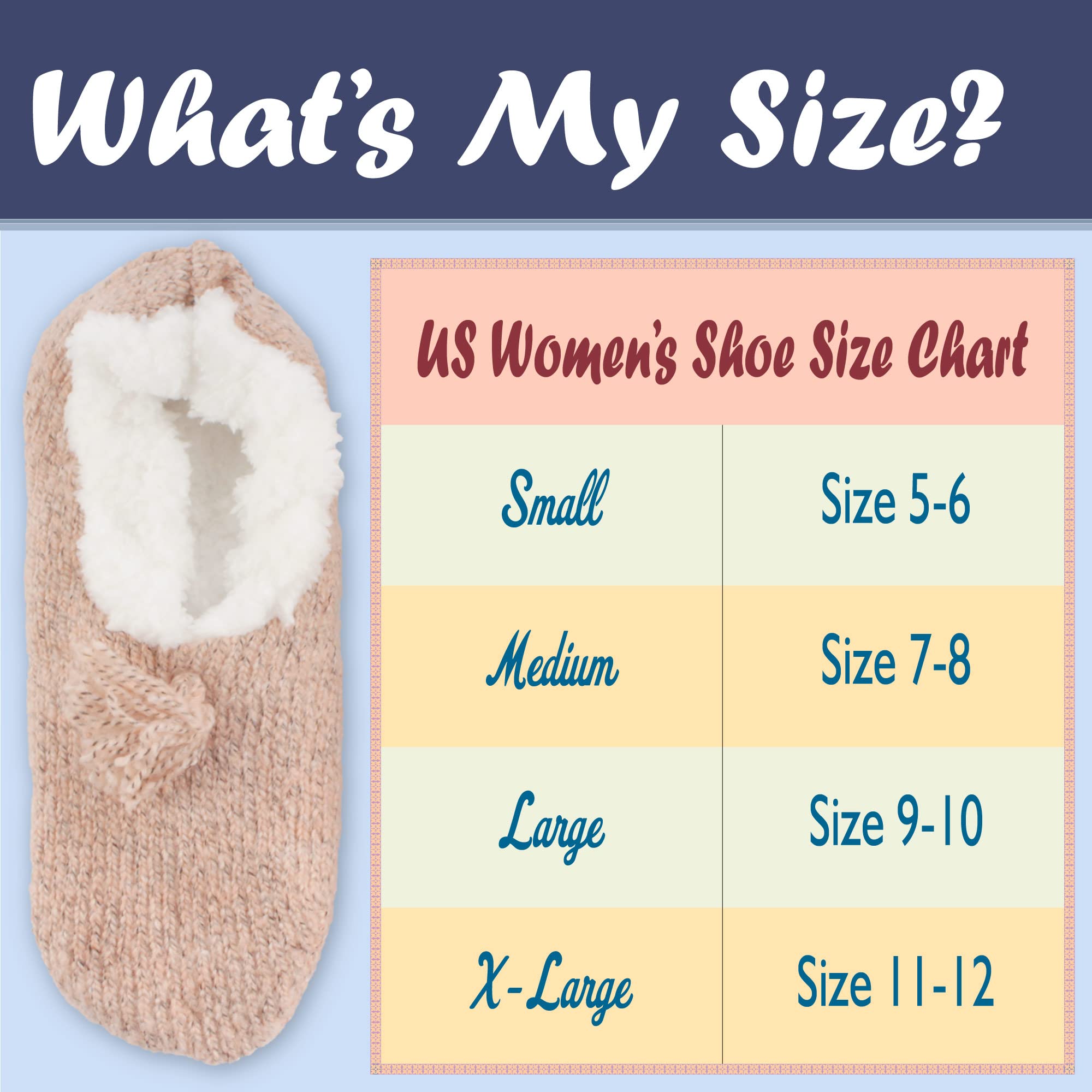 BambooMN Women's Soft Warm Cozy Knit Slippers - Non-Slip Lined House Shoes for Indoor & Travel - Perfect for Winter Comfort at Home, Office or Hotel Stay