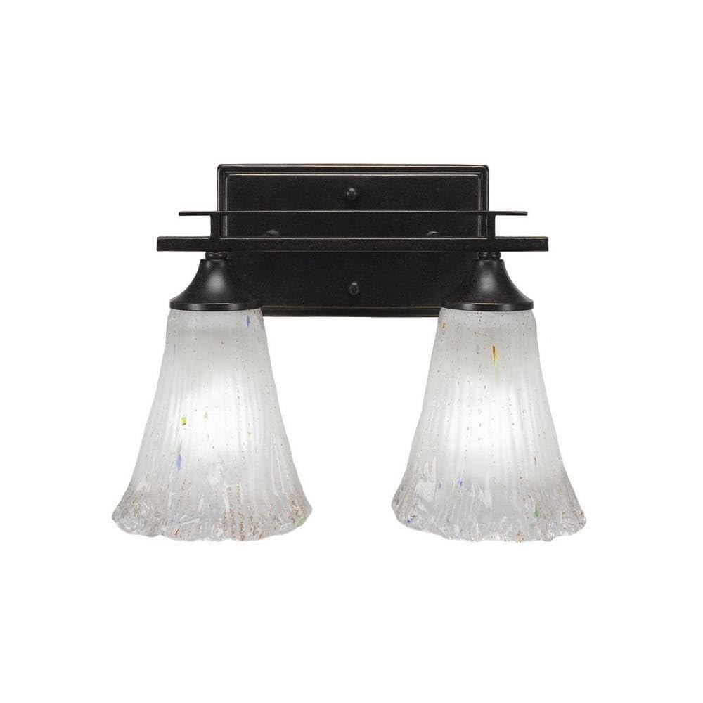 Uptowne 2-Light Bathroom Vanity Light Fixture in Dark Granite - Modern Sconce for Bathroom Mirror Lighting (132-DG-721) | Perfect for Bathroom Renovation, Spa-Style Decor & Vanity Makeovers