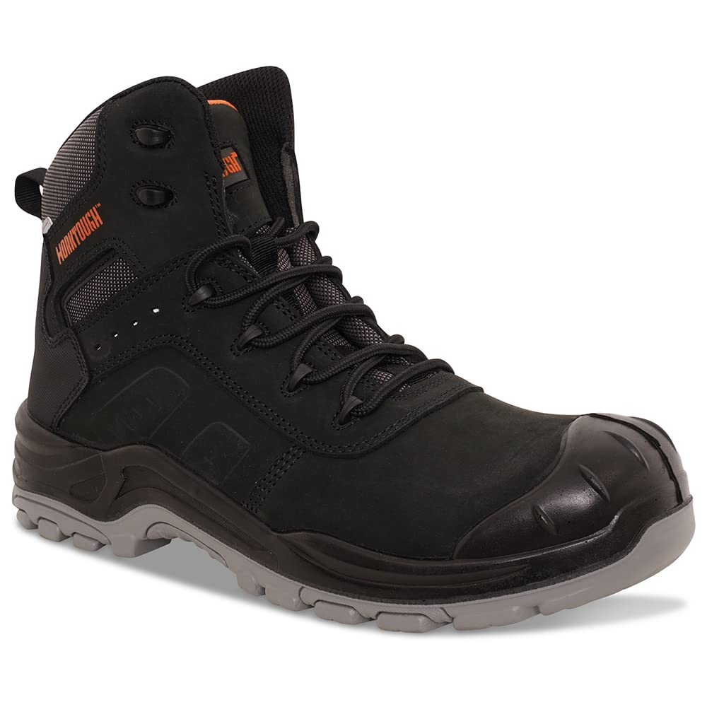 Worktough Loxley Men's Safety Boots - 100% Metal Free, Fibreglass Toecap - Durable Work & Utility Footwear for Construction, Warehouse & Industrial Use
