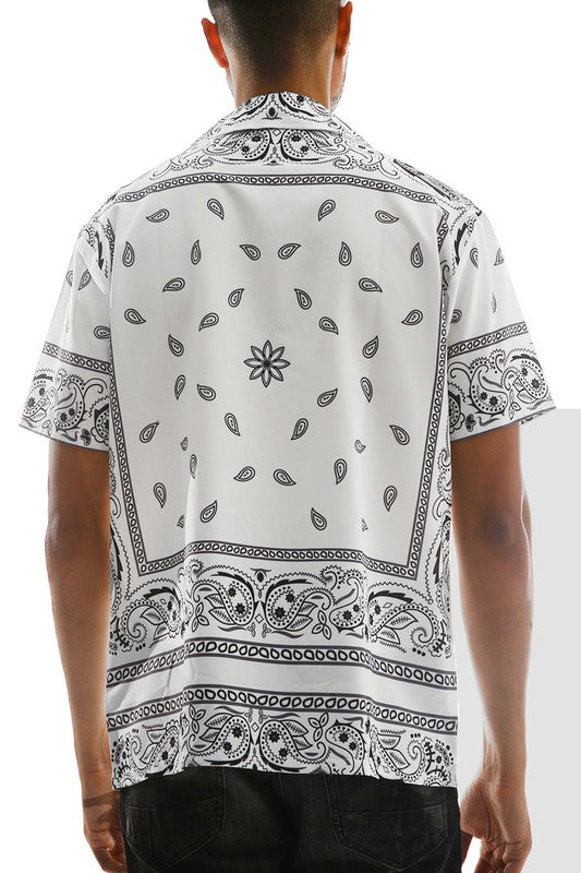 Men's Stylish Printed Button-Down Collar Shirt - Perfect for Office, Casual Wear & Date Nights