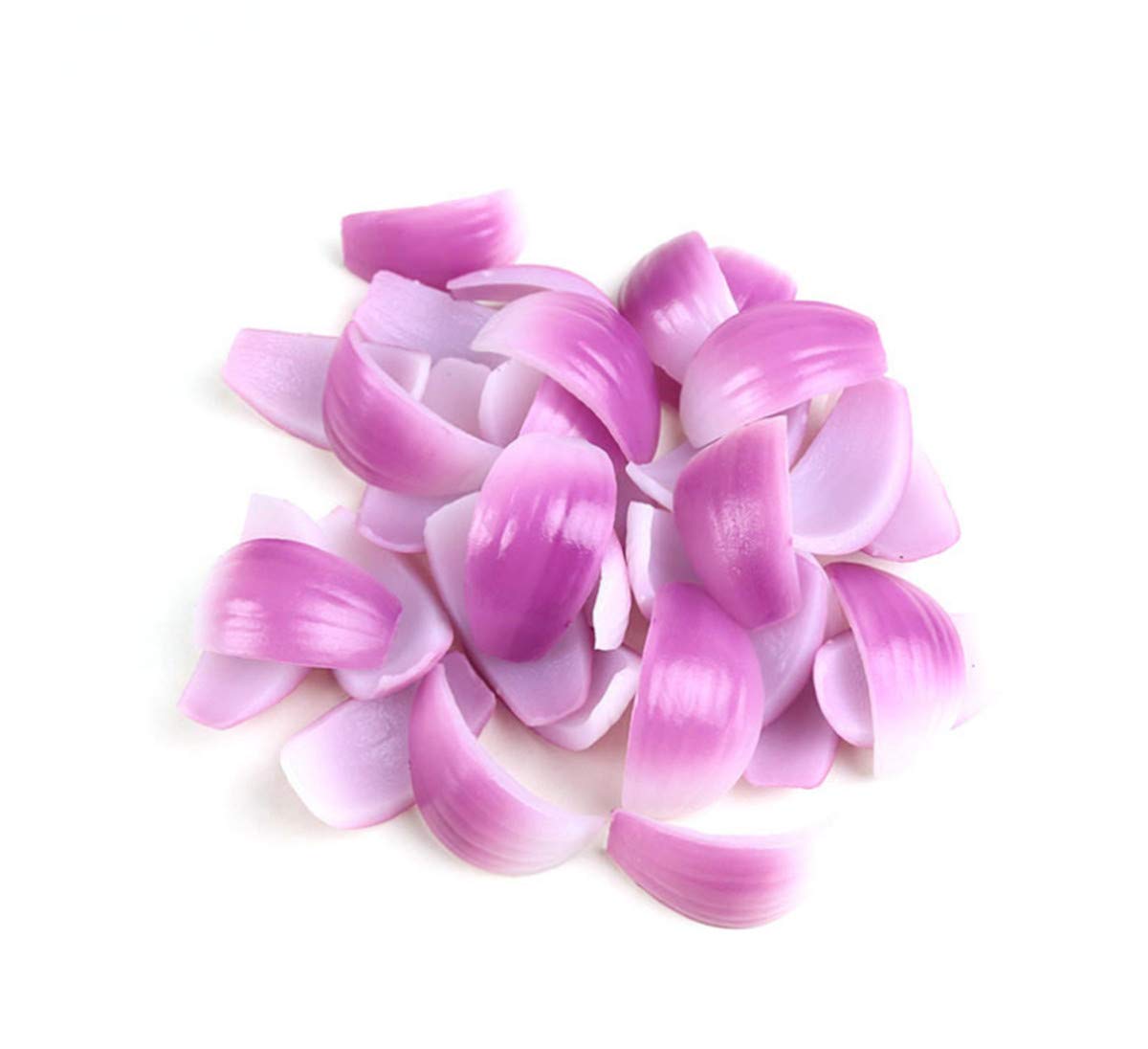 Zzooi Set of 8 Realistic Artificial Onions & Onion Flakes - High Simulation Food Display Props for Restaurant, Grocery Store & Home Kitchen Decor