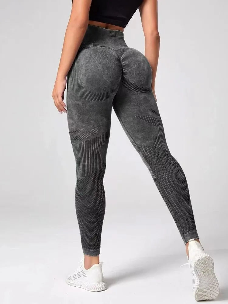 Women's Seamless High Waist Yoga Pants - Bubble Butt Push Up Scrunch Leggings for Gym & Fitness - Comfortable Workout Tights for Running, Yoga & Lounge Wear