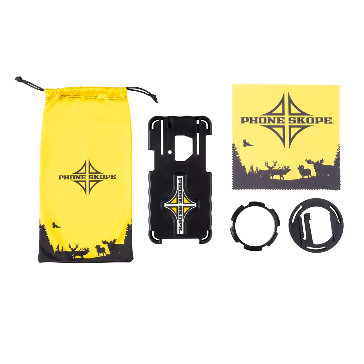 Phone Skope Complete Digiscoping Kit - Universal Smartphone Adapter for Hunting, Bird Watching & Astronomy | Includes Phone Scope Mount Case, Eyepiece Adapter & Lens Cloth | Compatible with iPhone, Samsung & Most Smartphones | Perfect for Wildlife Photography, Outdoor Adventures & Stargazing