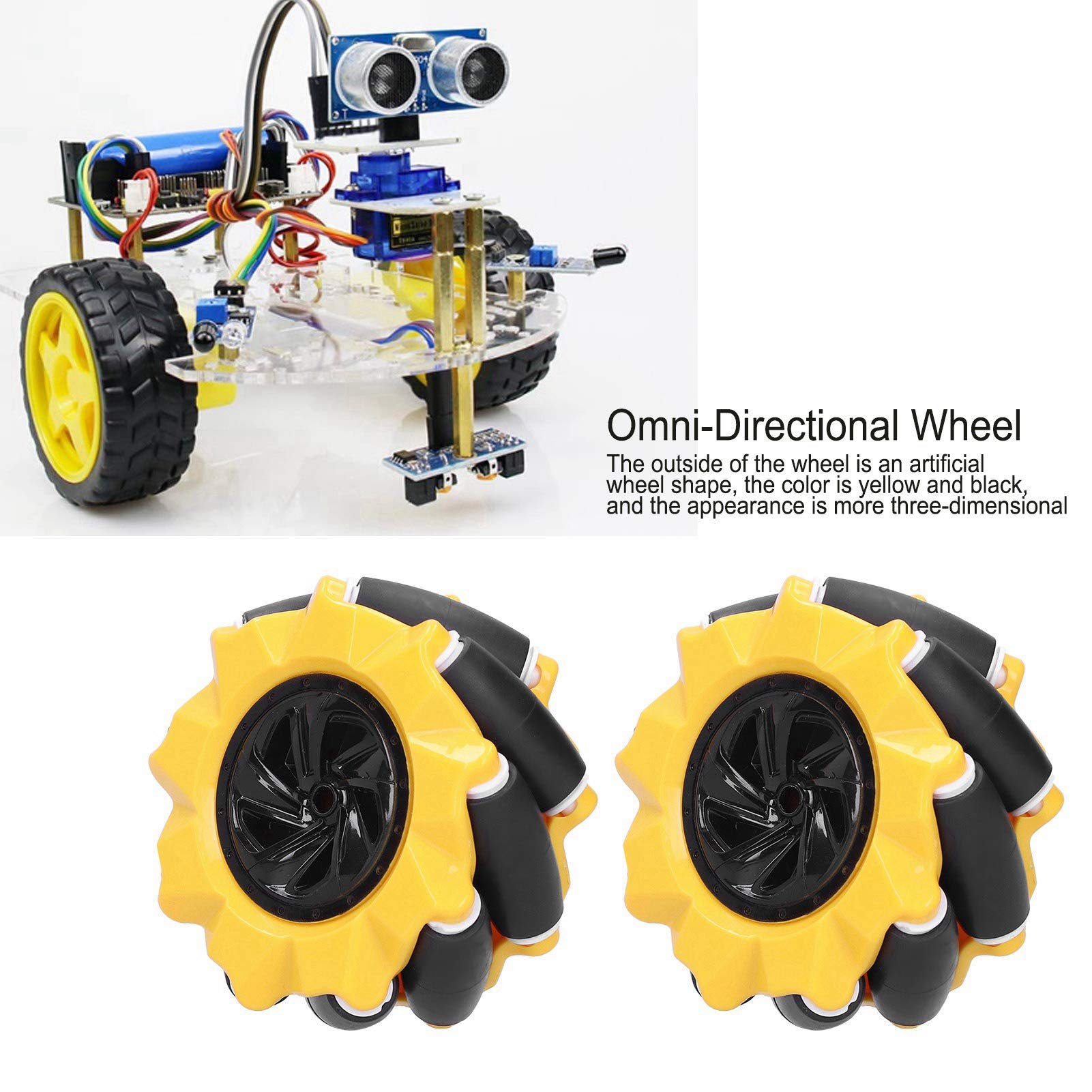 **Mecanum Wheel 80mm Omni-Directional Robot Car Parts - 2 Pair Set for DIY Smart Robots, Industrial Automation & STEM Projects**    *(Perfect for Robotics Competitions, Automated Guided Vehicles (AGVs), and Educational STEM Learning Kits)*
