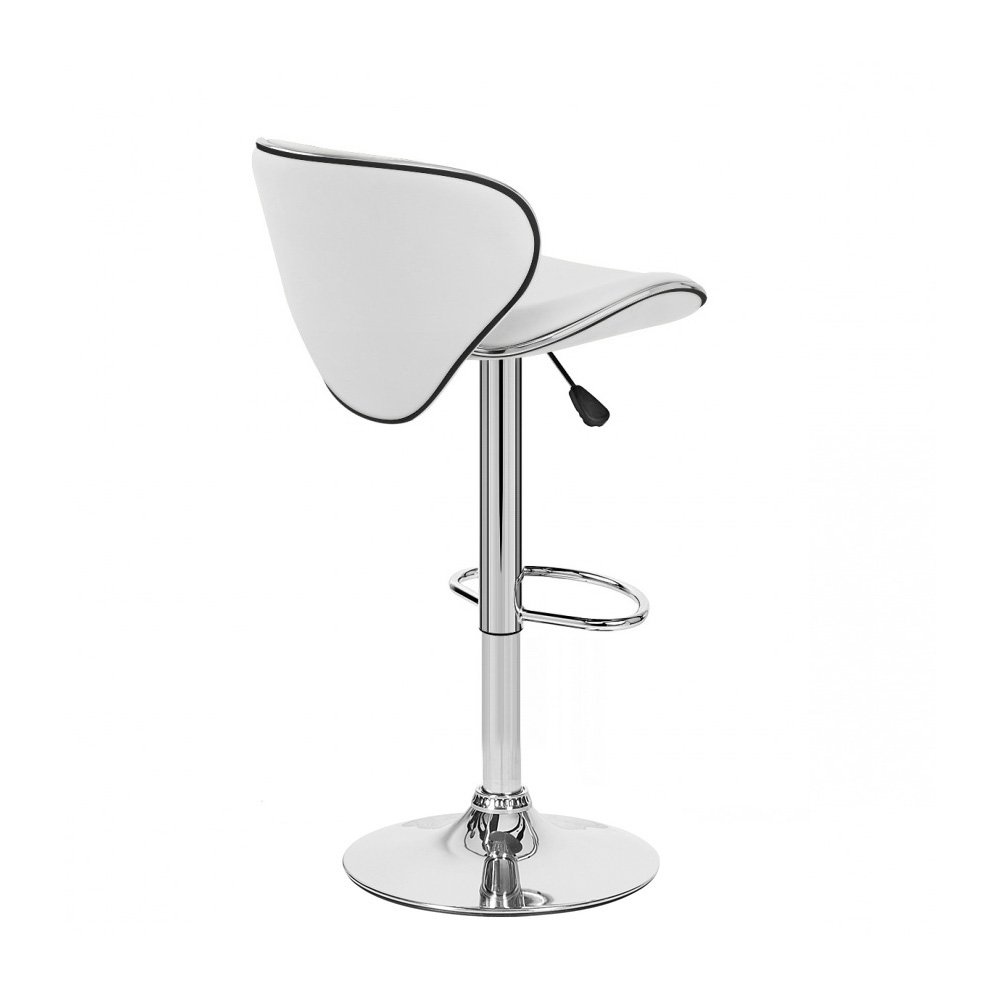 Set of 2 Kappa Contemporary Adjustable Barstools - Vanilla White - Perfect for Kitchen Islands & Home Bars