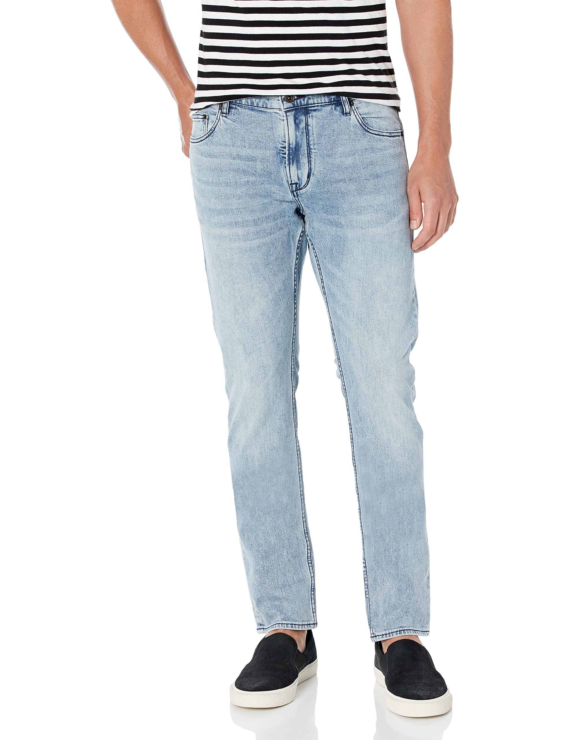 John Varvatos Men's J702 Slim Fit Halford Wash Jeans - Stylish Distressed Denim for Casual Wear & Night Out
