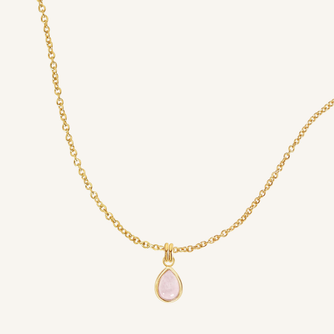Rose Quartz Trove Charm Necklace - Healing Crystal Jewelry for Women, Dainty Pendant with 925 Sterling Silver Chain - Perfect for Meditation, Yoga & Spiritual Gifts