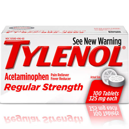 Tylenol Regular Strength Pain Reliever & Fever Reducer Tablets, 325 mg Acetaminophen - Effective Headache, Muscle & Joint Pain Relief for Adults | Home & Travel First Aid Essential