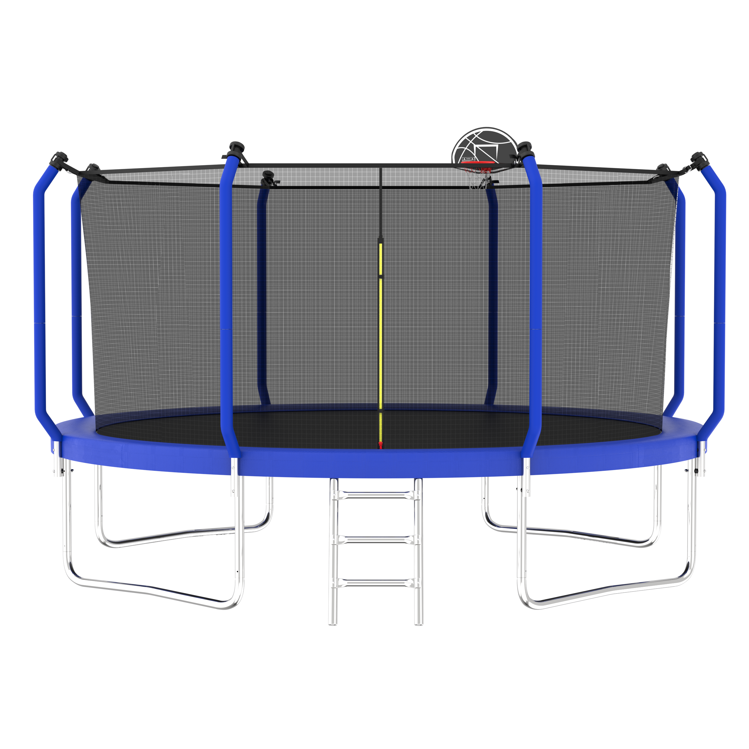 14FT Outdoor Trampoline with Basketball Hoop - ASTM Approved Heavy Duty Jumping Mat & Safety Enclosure Net for Backyard Fun | Perfect for Kids, Family Exercise & Outdoor Recreation Activities