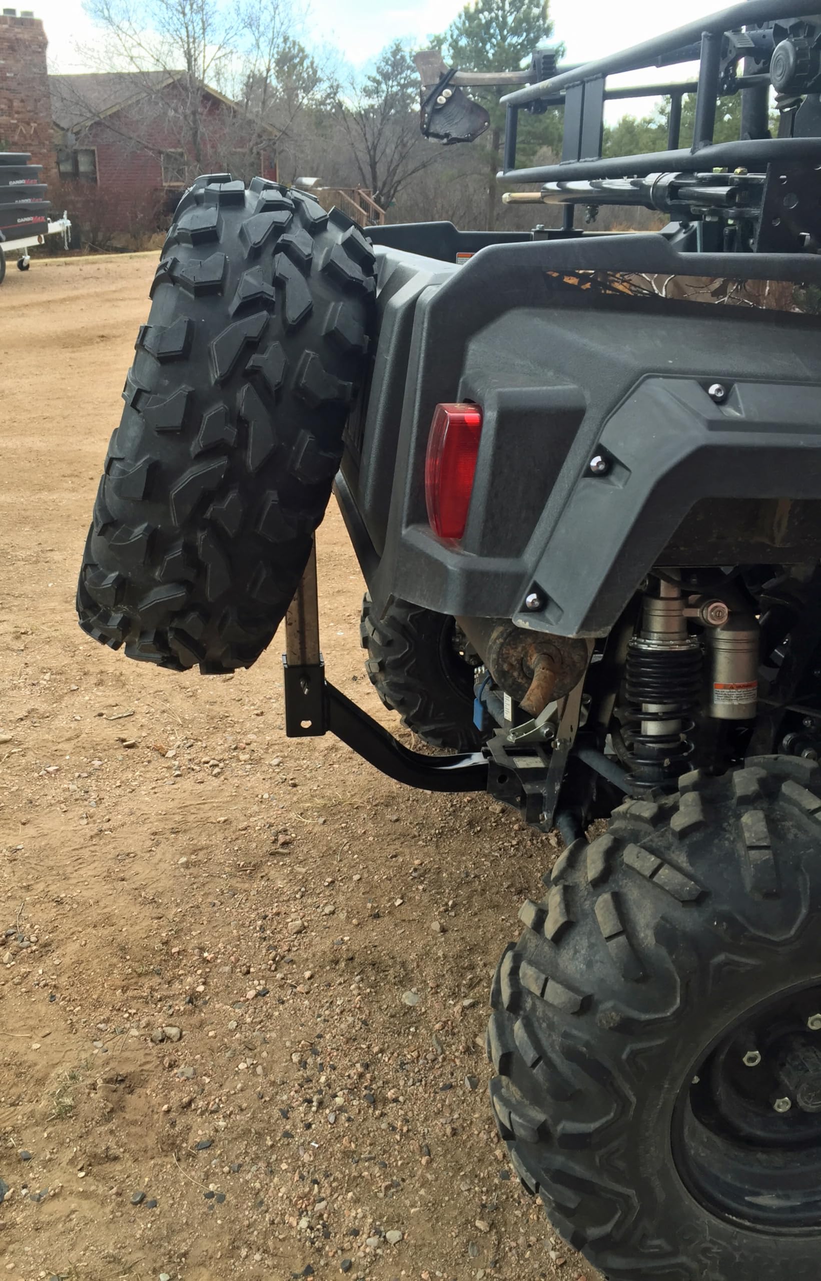 Heavy Duty Off Road Curved Lower One Piece ATV/UTV Spare Tire Mount U-4046 - Eliminates Ground Hang-up in Rough Terrain - Maximum Strength Design for Adventure & Off-Roading