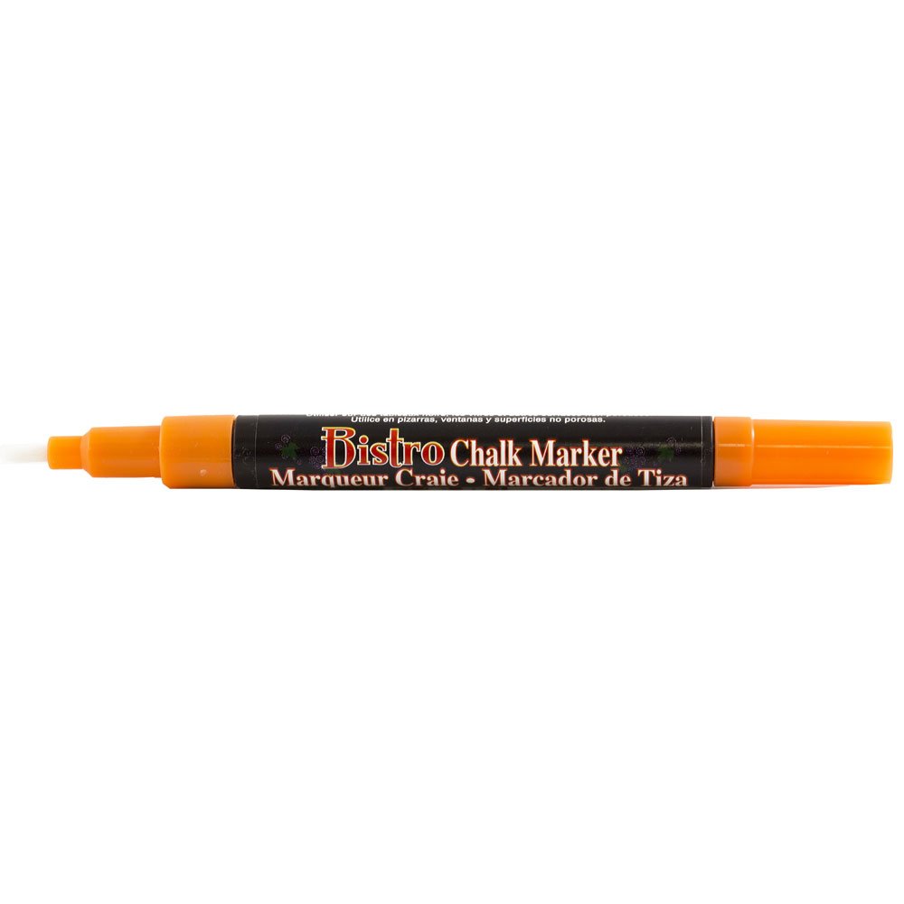 Dustless Erasable Chalk Markers - Fine Point Liquid Chalk Pens for Whiteboards, Glass & Chalkboards - Vibrant Orange Marker - Perfect for Restaurants, Classrooms & DIY Projects