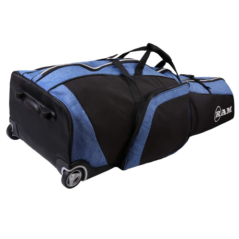 Ram FX Golf Travel Cover Deluxe Padded Wheeled Flight Bag - Premium Protection for Golf Clubs During Air Travel and Storage