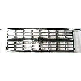 89-91 Chevy Blazer Suburban R/V Replacement Grille - Chrome & Argent Finish, Dual Headlight Compatible | Durable OEM Style Upgrade for Off-Road & Daily Driving