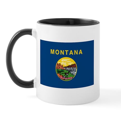 White/Black Inside - Montana Flag Mug