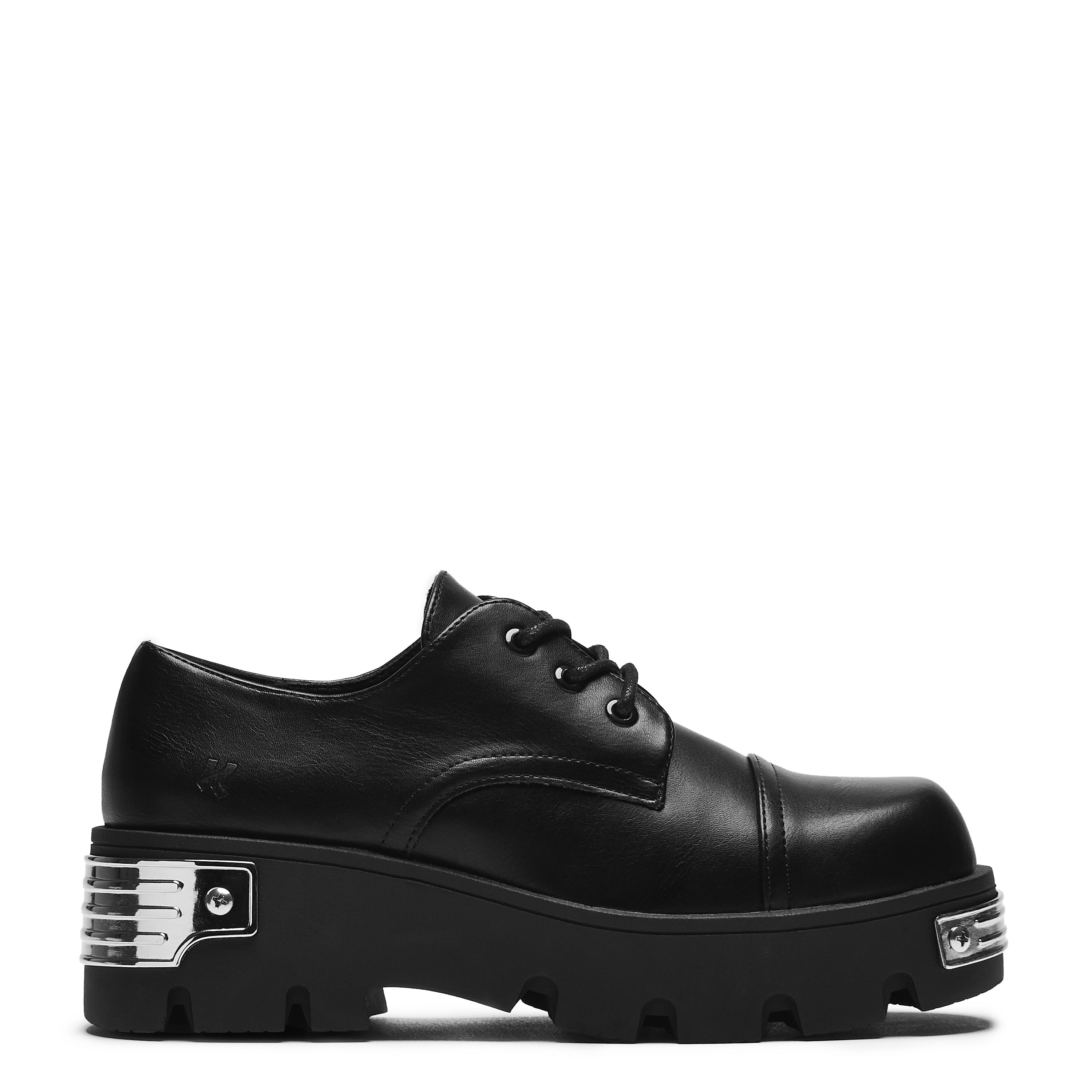 Dreadforge Heavy Metal Shoes for Men & Women - Black Gothic Punk Boots for Concerts, Cosplay & Alternative Fashion