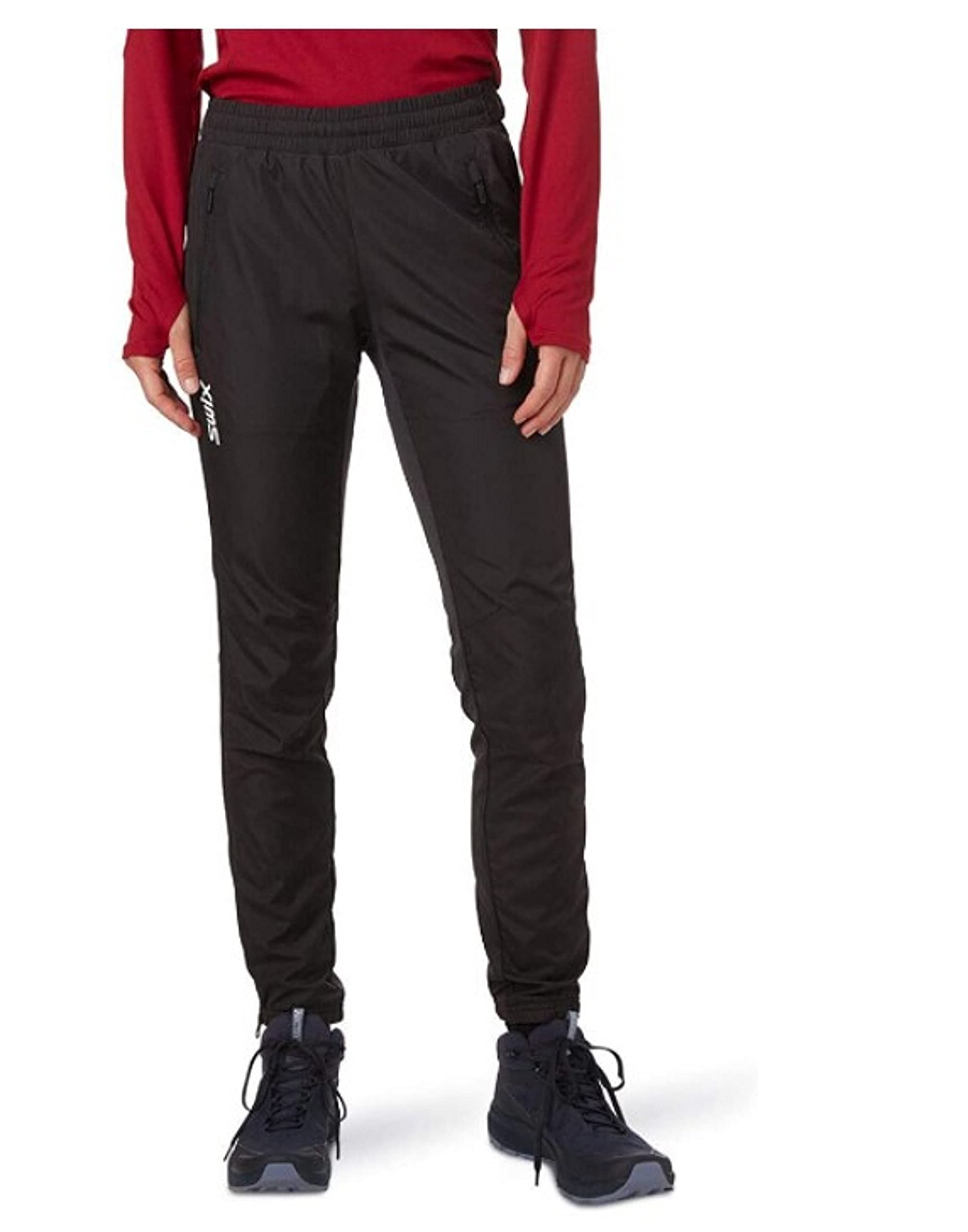 Swix Women's Winter Cross Country Skiing Pants - Universal Fit, Black - Waterproof & Windproof for Outdoor Training & Racing