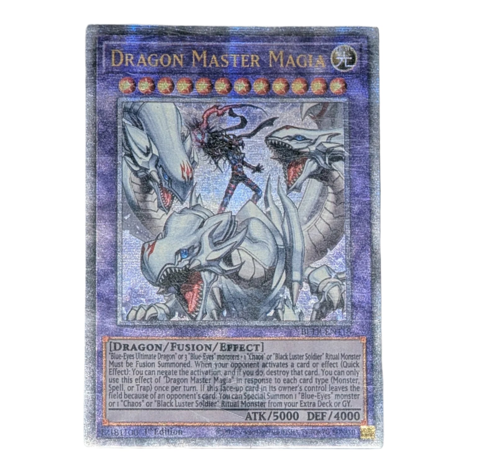 Dragon Master Magia BLTR EN118 Quarter Century Secret Rare 1st Edition NM-Mint - Collectible Trading Card Game for Tournaments & Display