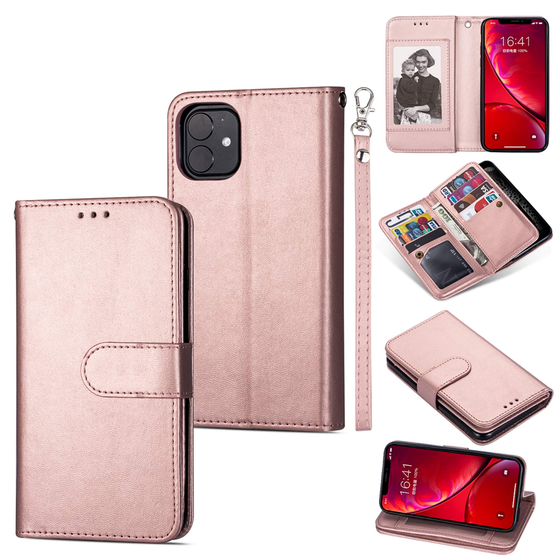DEFBSC Premium Magnetic Leather Wallet Case for iPhone 11 Pro Max (6.5