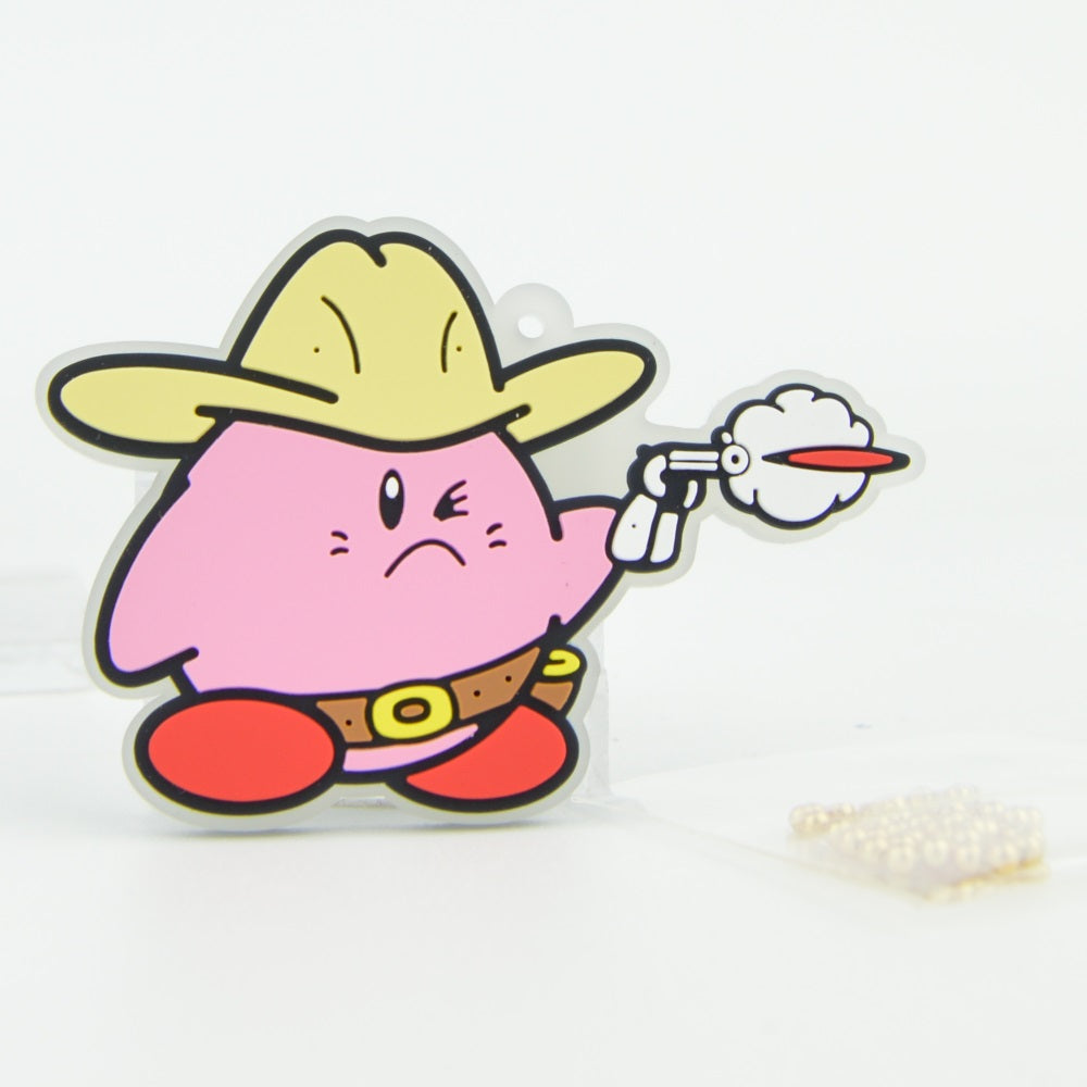 Nintendo Kirby Adventure Rubber Mascot Keychain - Cute Collectible Ensky Keyring for Nintendo Fans | Perfect for Backpacks, Key Rings & Gamer Gifts