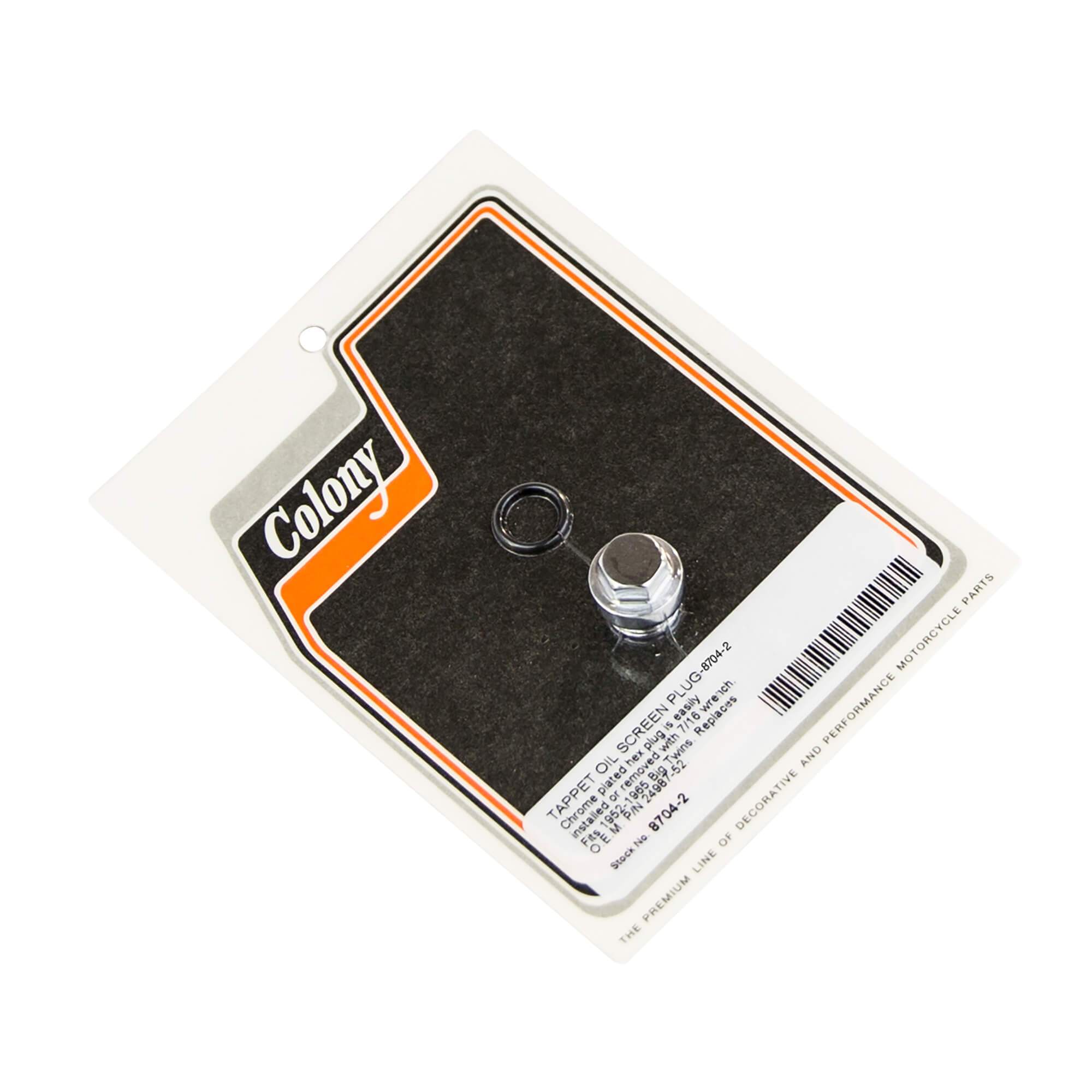 Vintage 1952-1965 Harley Davidson Big Twin OEM Oil Screen Plug #24987-52 - Chrome Plated Replacement Part for Engine Maintenance & Restoration Projects