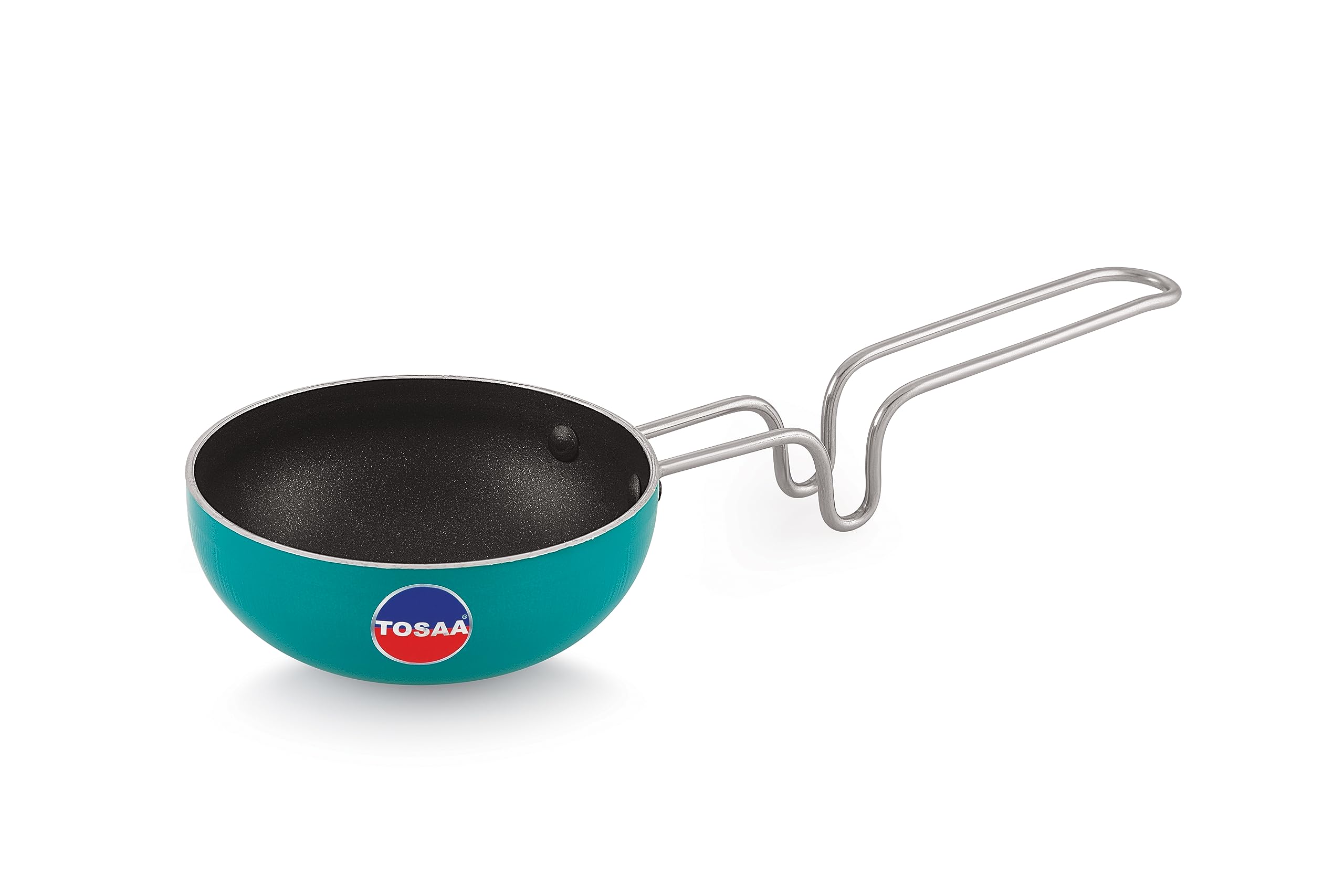 TOSAA Non Stick Tadka Pan, 11cm - Stainless Steel Tempering Pan for Indian Cooking | Tempering Spices, Frying Dal & Tadka | Gas & Flame Safe with Scratch-Resistant Amber Coating | Perfect for Home Kitchens & Restaurant Use