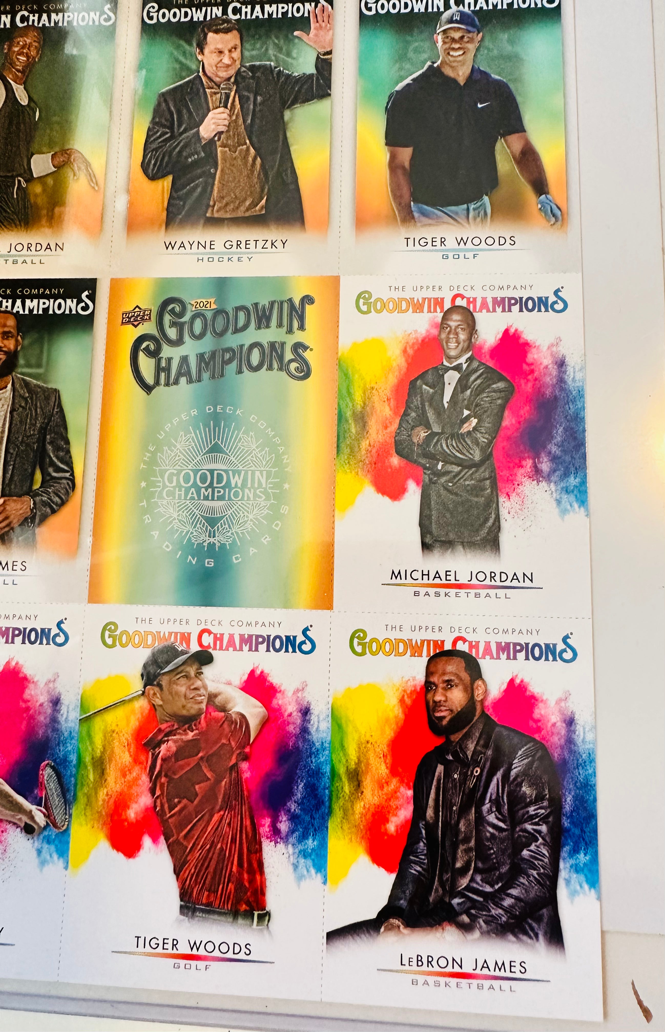 2022 Upper Deck Goodwin Champions Rare Sports Legends Trading Cards Sheet - Collectible Memorabilia for Fans & Investors