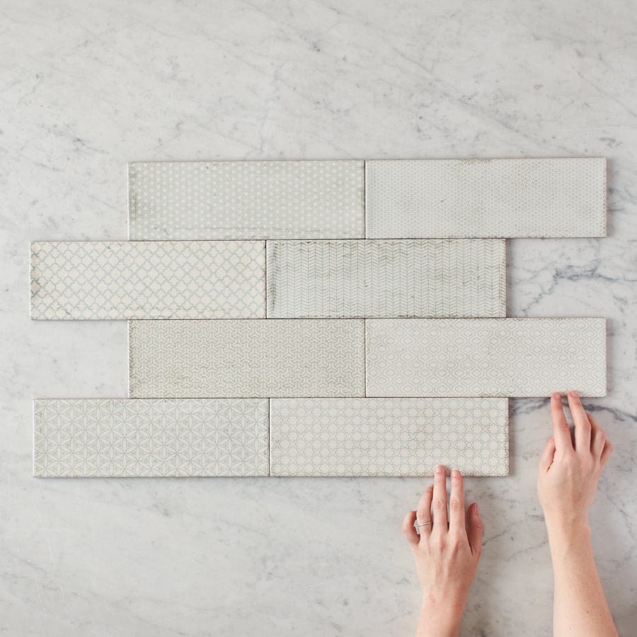 Lennox Head Gloss Green Pattern Tile - Premium Ceramic Wall & Floor Tiles for Bathroom, Kitchen Backsplash, and Living Room Decor