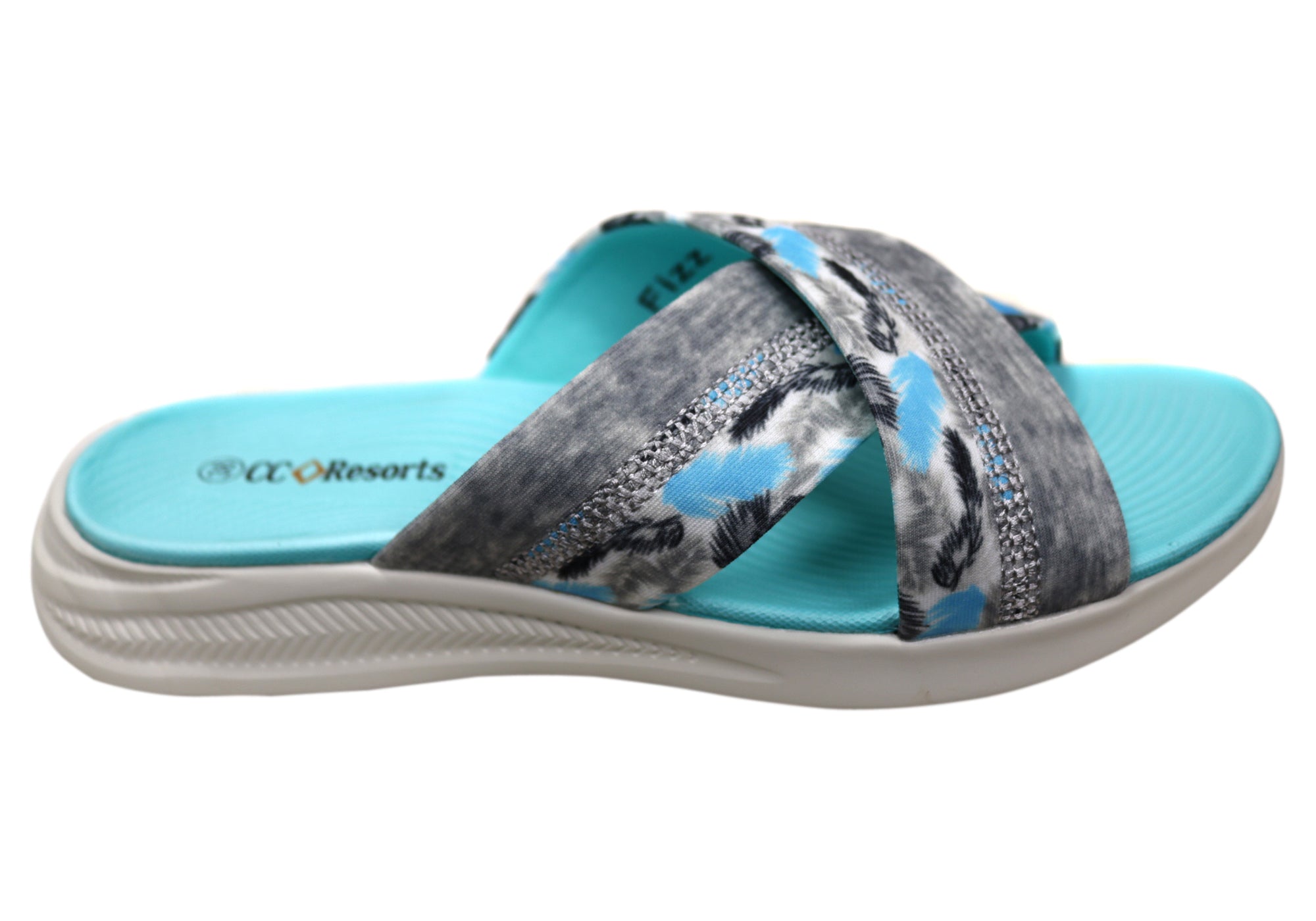 CC Resorts Fizz Women's Comfortable Slides Sandals - Soft Cushioned Slippers for Beach, Pool, Spa & Home Relaxation