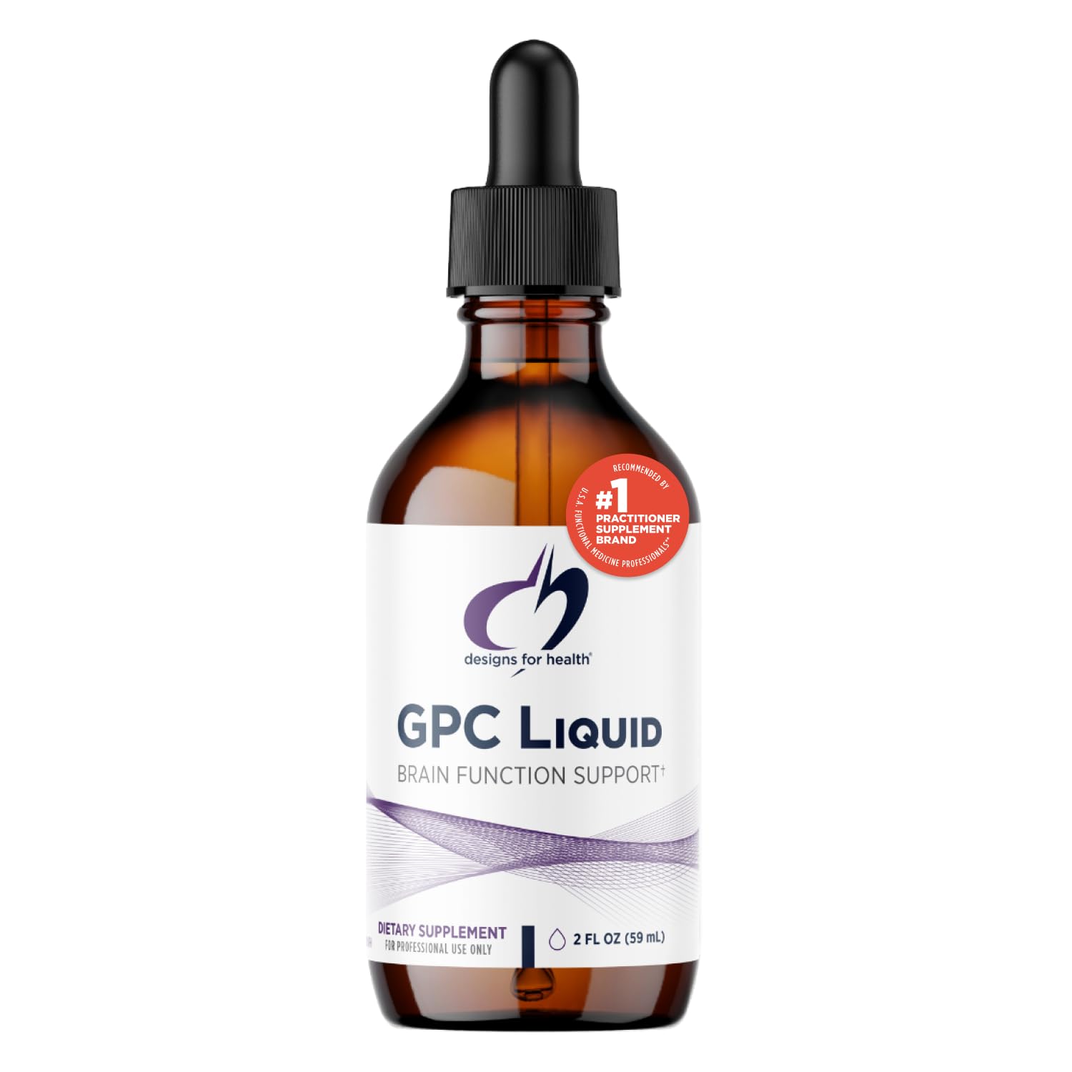Designs for Health GPC Liquid Drops - 600mg Soy-Free Alpha Glycerophosphocholine Brain Supplement, Non-GMO Sunflower Lecithin Derived Choline - Supports Memory, Focus & Cognitive Function (30 Servings/2oz) - Ideal for Students, Professionals & Healthy Aging Adults