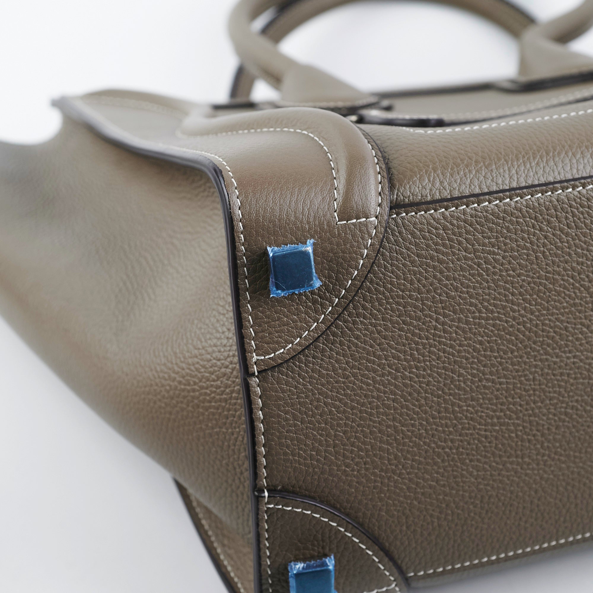 Celine Micro Luggage Bag in Soft Calfskin Leather - Souris Gray | Stylish Crossbody Purse for Women, Perfect for Work, Travel & Everyday Use
