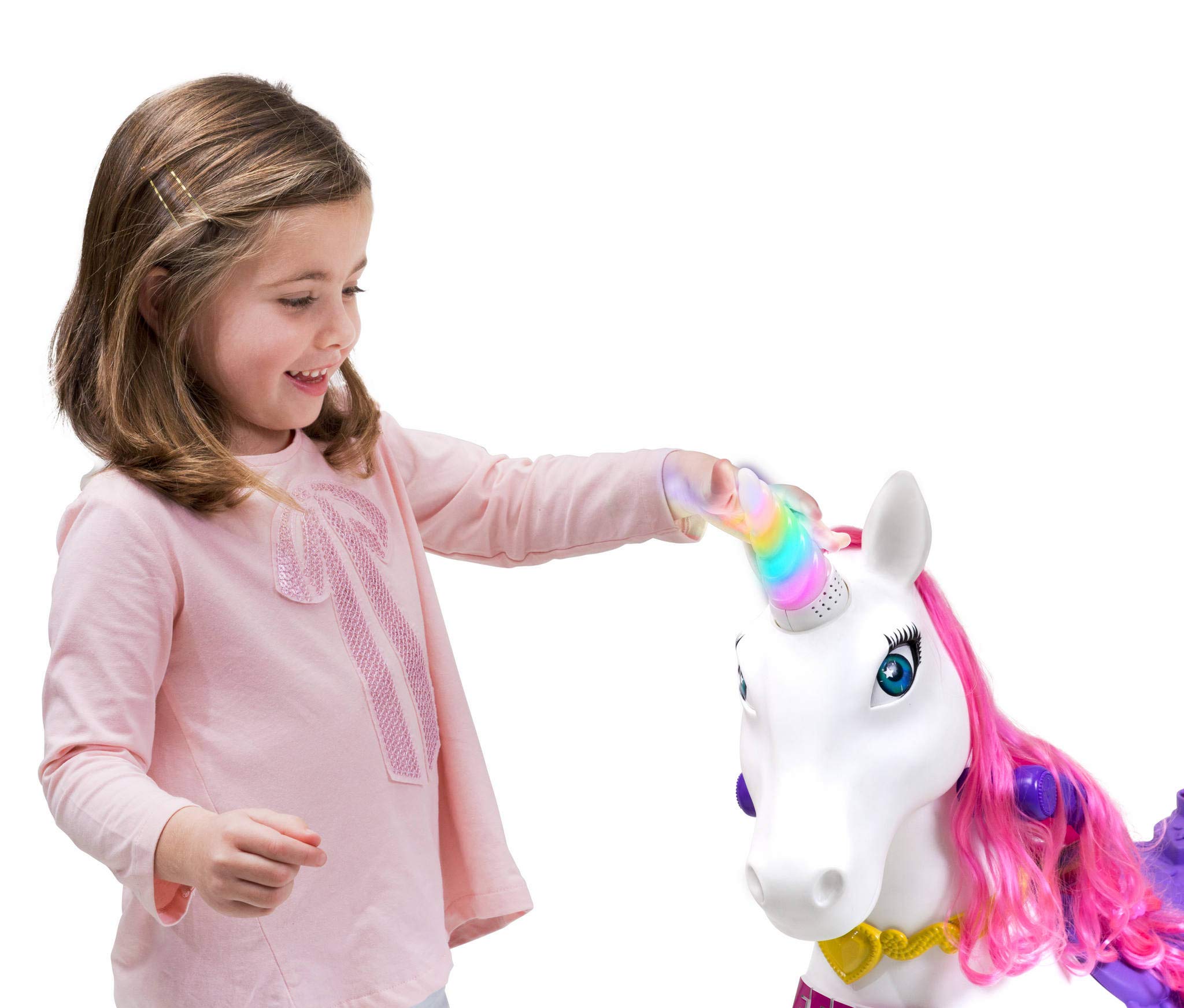 Feber My Lovely Unicorn Ride-On Toy for Kids - EU Version with Safety Pins - Magical Unicorn Playtime for Indoor & Outdoor Fun