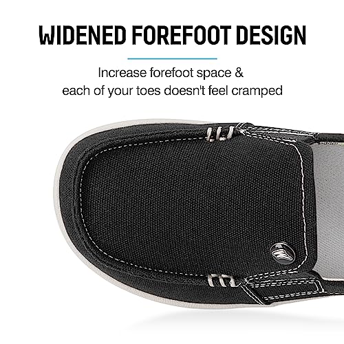 Women's Slip-On Loafers - Comfortable Boat Shoes with Arch Support for Plantar Fasciitis - Breathable Canvas Sneakers for Walking, Work & Casual Wear