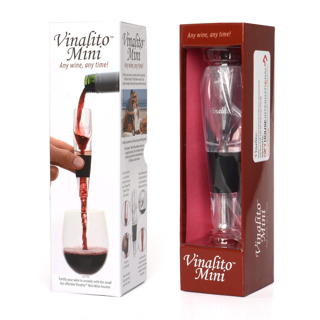 Premium Mini Travel Wine Aerator & Decanter Set with Velvet Pouch - Portable Wine Accessories for Red Wine Lovers | Perfect for Gifts, Picnics, Camping & Air Travel