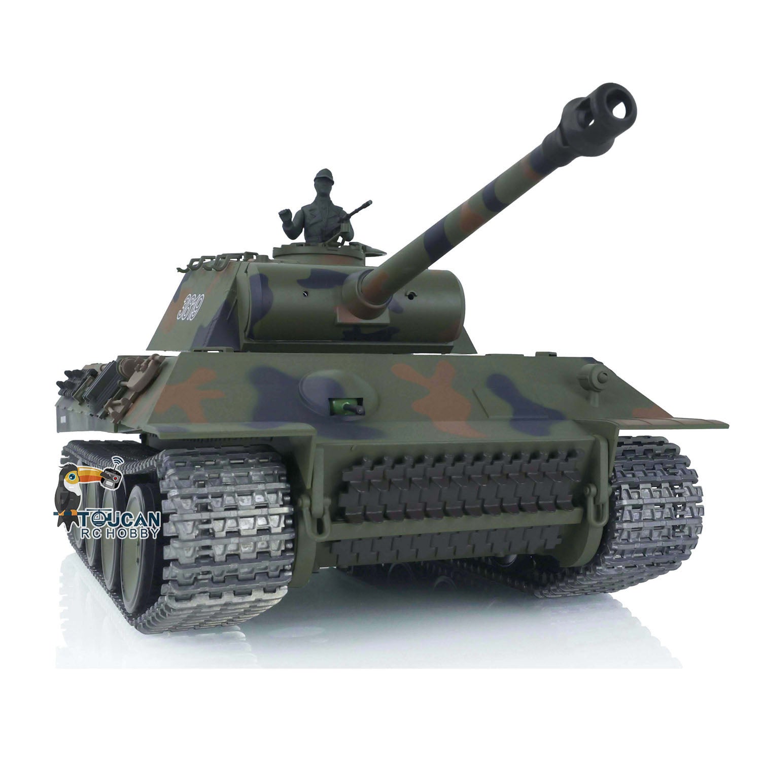 1/16 Scale Henglong 7.0 German Panther RTR RC Tank with 2.4G Radio Control, Sprocket Idler Wheels & Infrared Receiver - US Stock - Perfect for Military Enthusiasts, Collectors and Outdoor RC Battles