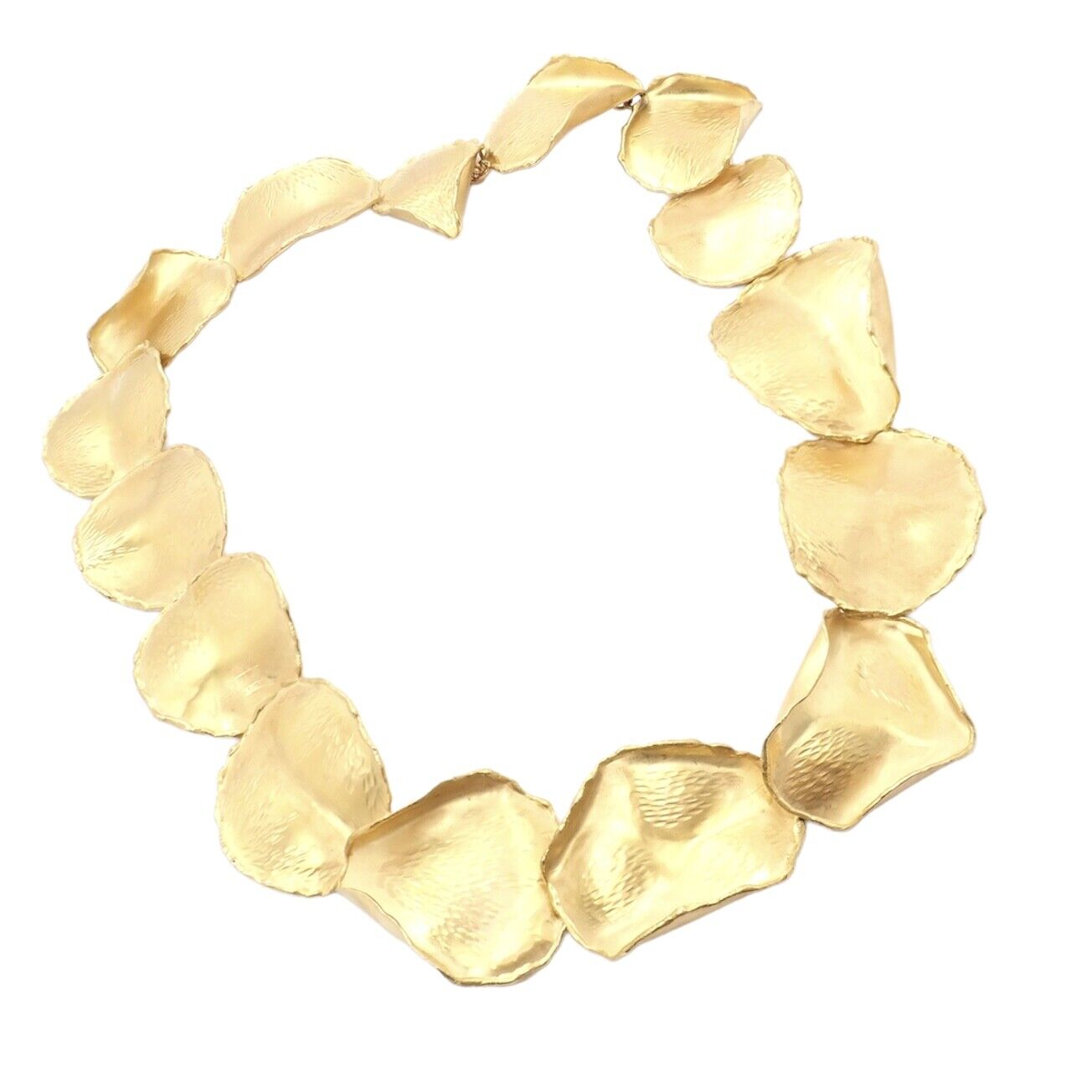 Authentic Tiffany & Co Angela Cummings 18k Yellow Gold Rose Petal Necklace Vintage 1979 - Elegant Jewelry Gift for Women, Perfect for Weddings, Anniversaries & Special Occasions
