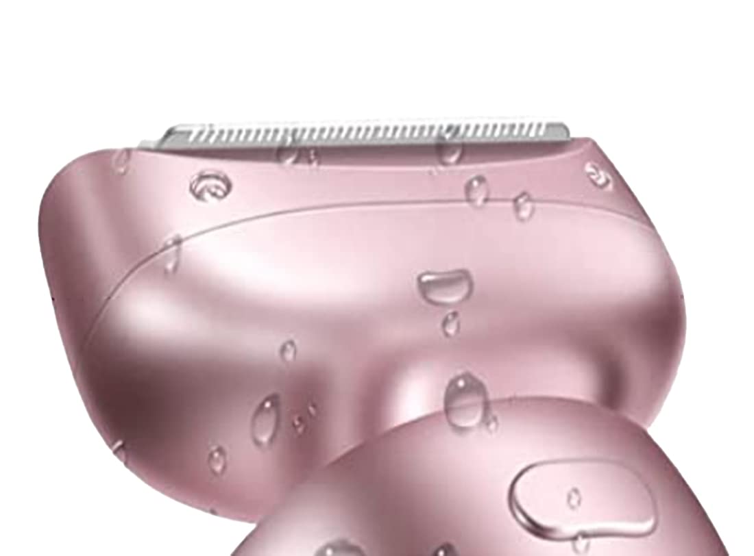 Akunbem Women's Electric Shaver & Bikini Trimmer - Detachable Head for Smooth Legs & Body Hair Removal - Rechargeable Cordless Razor (Pink) | Perfect for Travel, Gym & Quick Grooming at Home