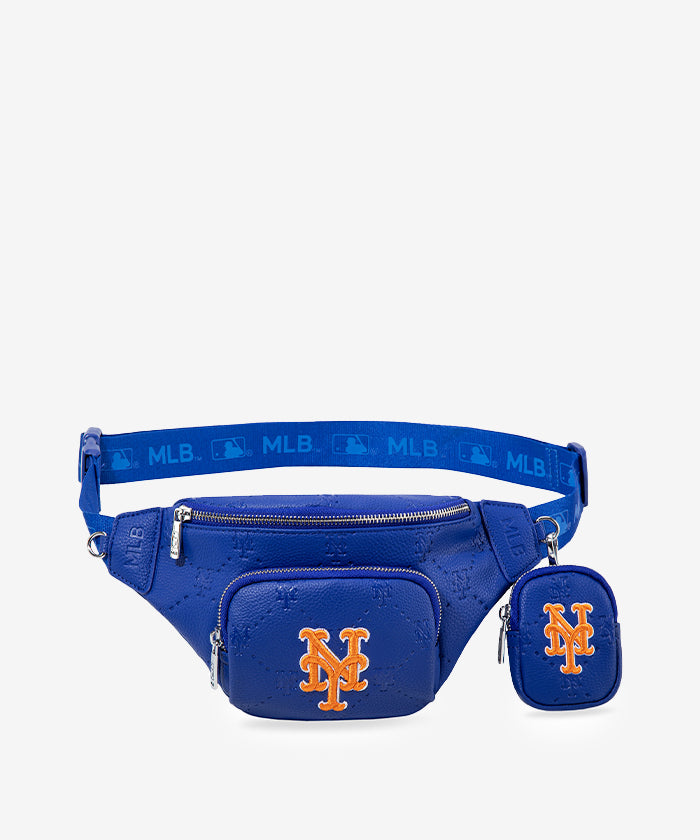 MLB New York Mets Official Logo Fanny Pack Waist Bag - Perfect for Baseball Games, Concerts & Outdoor Activities