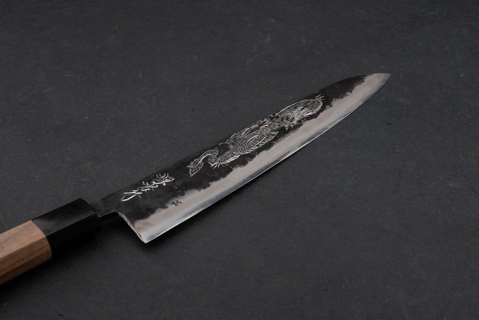 Sakai Takayuki Michiko Kubota Engraved Aogami Super Gyuto Japanese Chef Knife 240mm - Dragon Design - High Carbon Steel Blade for Professional Chefs & Home Cooking - Perfect for Slicing, Dicing & Meat Preparation