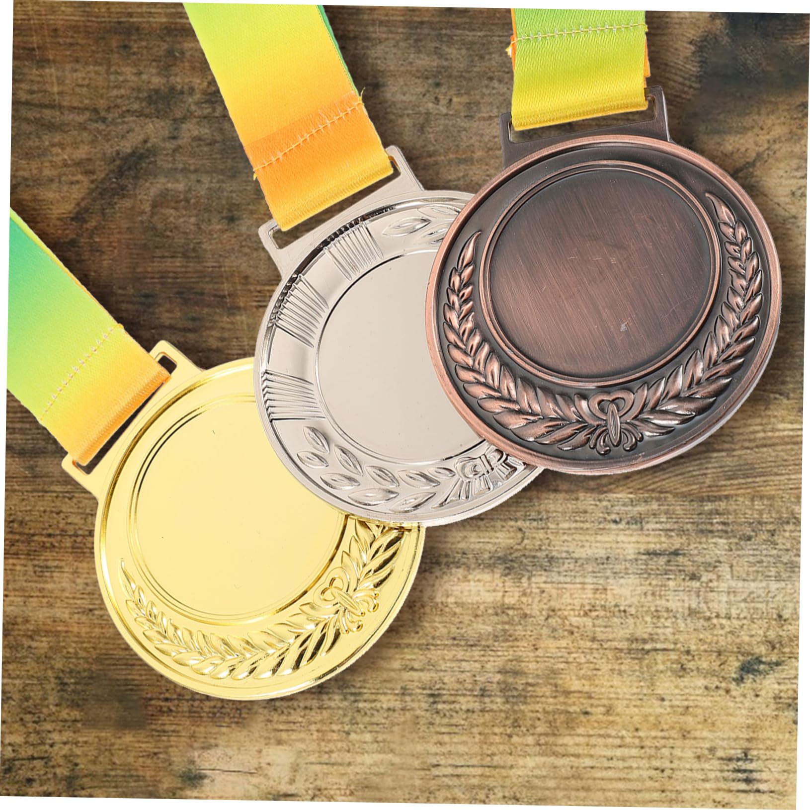 Outanaya 3-Piece Sports Medal Set - Gold Silver Bronze Award Medals for Kids - Durable Metal Children's Sports Toys - Perfect for Track & Field, Soccer, and School Competitions