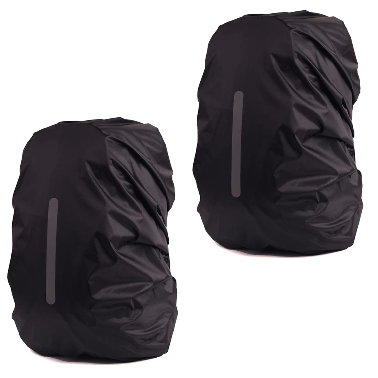 2 Pack Waterproof Backpack Rain Cover with Reflective Strip - Lightweight Rucksack Protector for Bicycling, Hiking, Camping & Outdoor Adventures (Fits 20-40L Backpacks) - Stay Dry in Heavy Rain & Windy Conditions