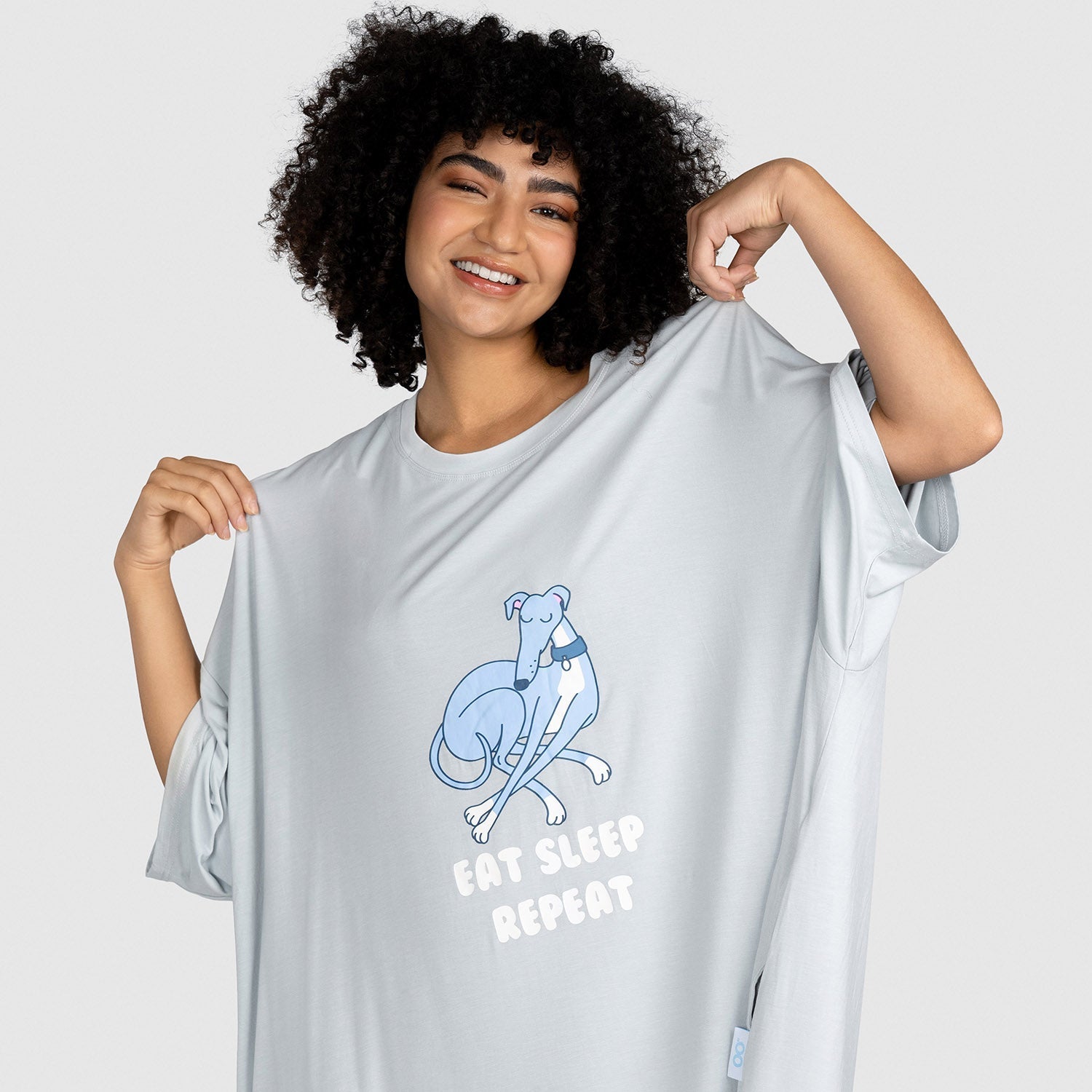 Greyhound Oodie Sleep Tee - Cozy Oversized Sleep Shirt for Women & Men | Perfect for Lounging, Netflix Nights & Winter Comfort