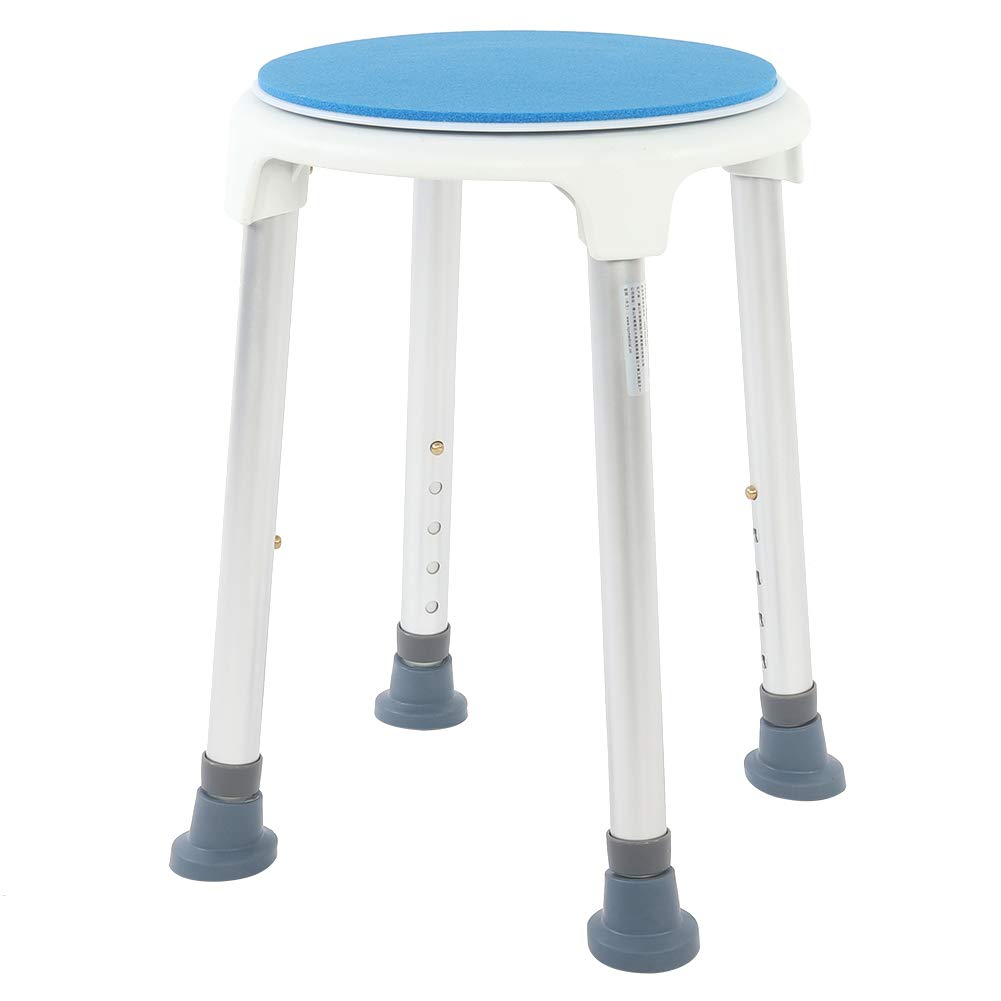 SH-RuiDu 360 Degree Rotating Non-Slip Shower Seat - Adjustable Bath Bench for Elderly & Disabled - Safe Shower Chair for Bathroom with Anti-Slip Feet (Use for Elderly Care, Post-Surgery Recovery & Accessible Bathing)