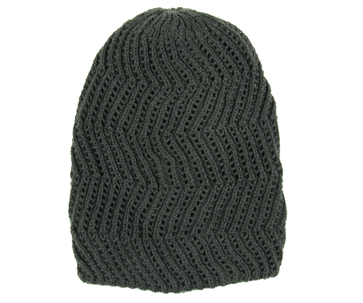 RW Unisex Knit Slouch Reversible Beanie - Soft Stretchy Winter Hat for Men & Women - Multiple Colors - Perfect for Skiing, Snowboarding & Outdoor Activities