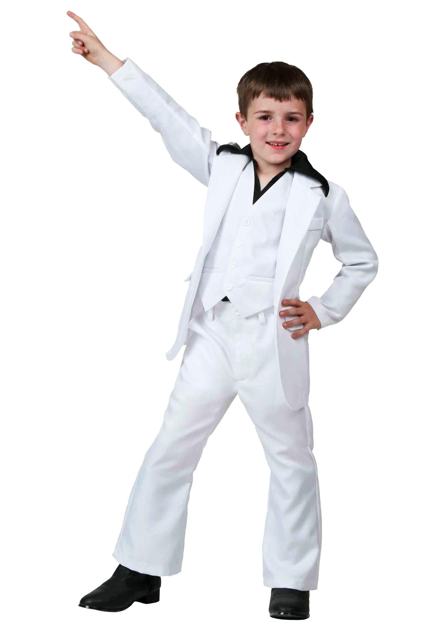 Saturday Night Fever Outfit for Boys | 1970s Disco Costume | Boogie Dance Party Ensemble | Groovy Dance Attire | Perfect for Halloween, Theme Parties & Dance Performances