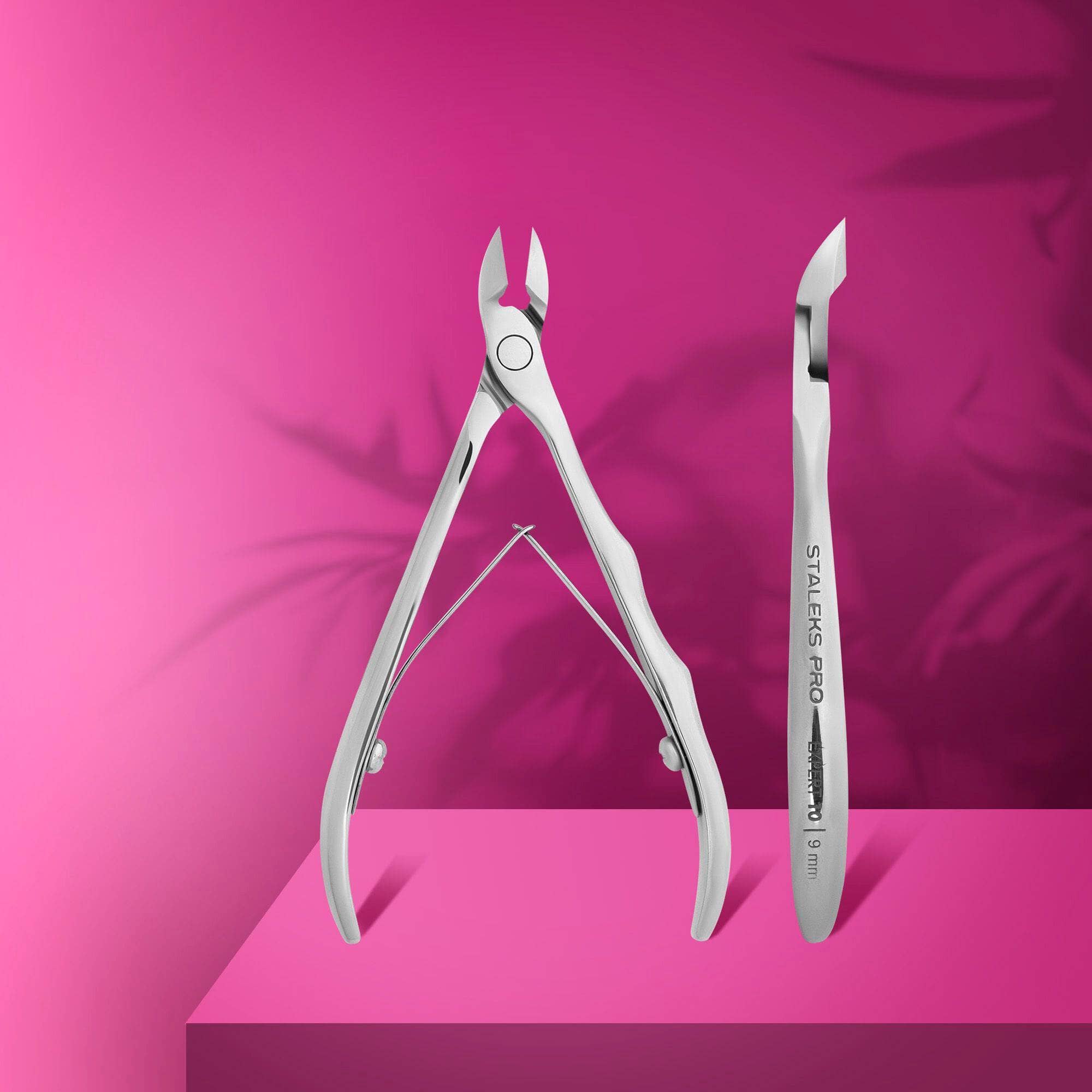 Staleks Professional Cuticle Nippers EXPERT 10 (9mm) - High Precision Stainless Steel Nail Clippers for Manicure & Pedicure - Perfect for Salon Professionals & Home Nail Care