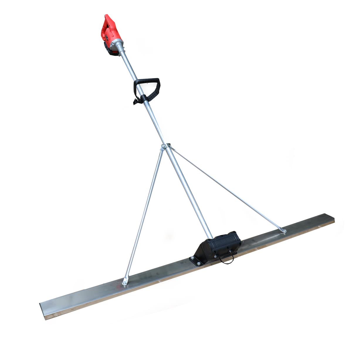 Cordless Electric Concrete Screed Vibratory Kit - 4.92ft Stainless Steel Leveling Tamper with Vibrating Motor for Cement Surface Finishing | Perfect for Driveways, Patios & Floor Leveling Projects