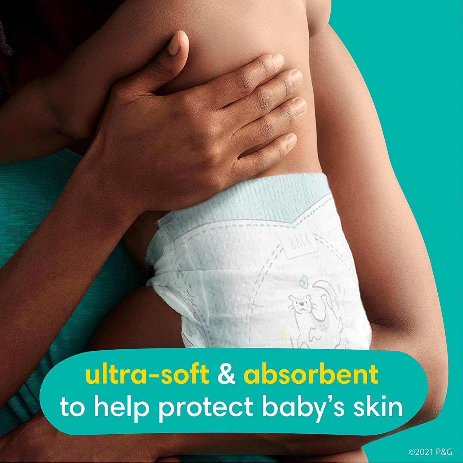 Pampers Swaddlers Size 5 Disposable Diapers - 132 Daytime + 50 Overnight Diapers | Ultra Absorbent Baby Diapers for Overnight Protection & Leak Prevention | Perfect for Active Babies & Nighttime Use